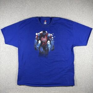 Chicago Cubs Hulk Superhero Graphic T Shirt Blue Hanes MLB Men's 3XL
